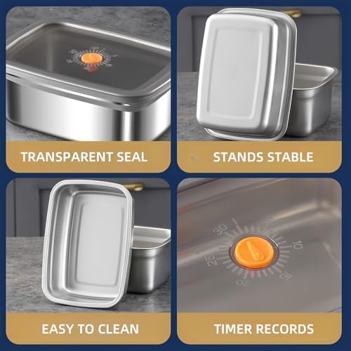 10 Pack Stainless Steel Food Storage Containers with Airtight