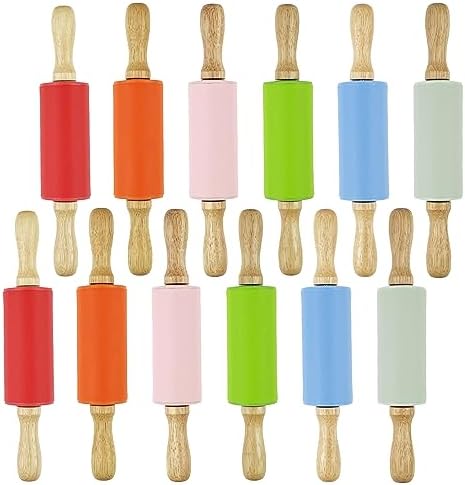 12 Pack Mini Small Rolling Pin for Kids, 9 Inch Kids Rolling Pin