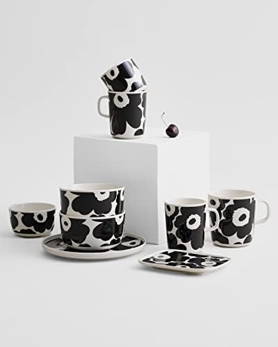 MARIMEKKO Oiva Unikko Rectangular Plate (Black) — Refine Your Kitchen