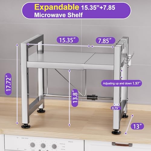 2-Tier Expandable Microwave Oven Rack
