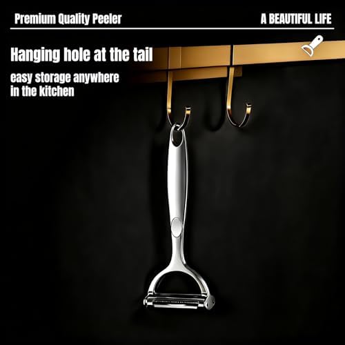 2-in-1 Multifunction Vegetable Peeler Julienne Peeler, Zinc Alloy