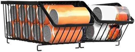 Pantry Can Organizer 2X Iron Stackable Space-Saving Dispenser