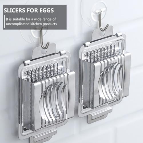 Stainless Steel Egg Slicer with 8 Cutting Wires, One-press Even Slices