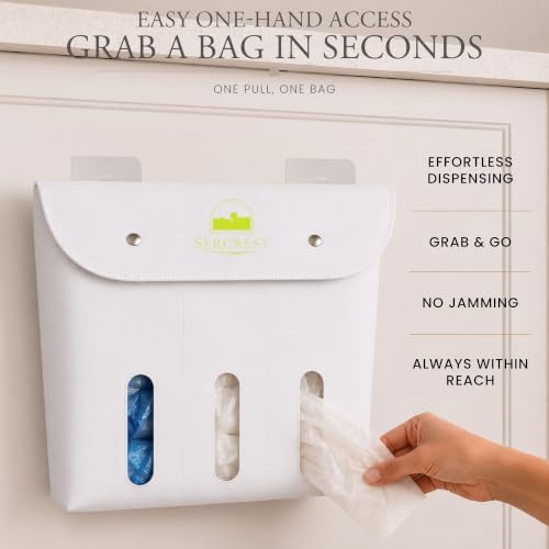 Grocery Bag Holder for Plastic Bags, Trash Bag Dispenser and Kitchen
