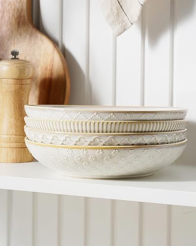 getstar Pasta Bowls, Large Salad Serving Bowls (7.6 inch & 22 oz)