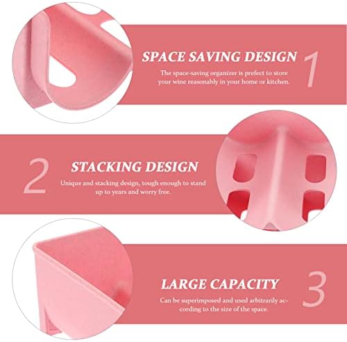 Zerodeko 4pcs Stackable Can Rack Organizer Drink Storage Rack for Wine