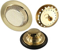 3Pcs Gold Stainless Steel Sink Drain Strainer Stopper Basket Set for