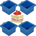 Webake Silicone Square Mold 3x3 Inch Mini Cake Pan for Individual