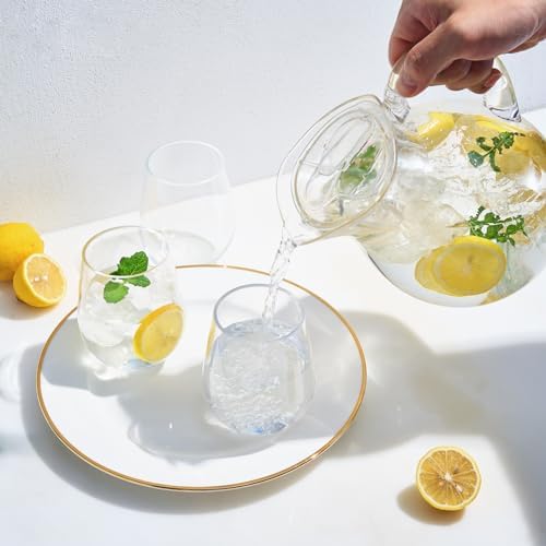 Khen 68 oz Acrylic Pitcher With Lid – 2 Liter Large Plastic Water Jug