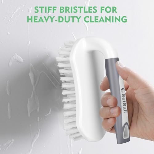 SetSail Heavy-Duty Stiff Bristle Scrub Brushes, 4-Pack