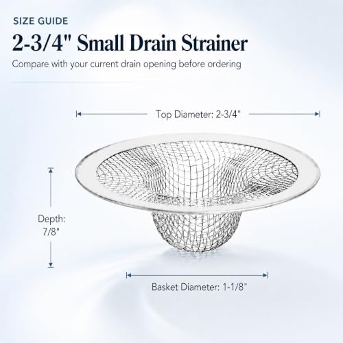 Kingrol 50-Pack 2-3/4-Inch Stainless Steel Sink Strainers