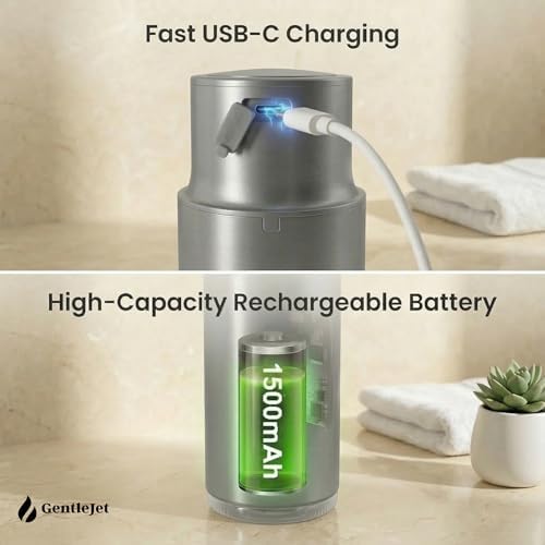 GentleJet CrystalJet Automatic Foam Soap Dispenser Stainless Steel