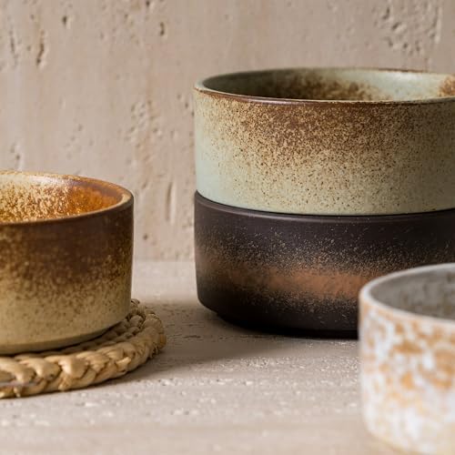 Ceramic Bowl Sets of 4, 4.5 Inches Mix Color, Small Bowls Set