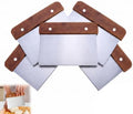 Wooden Handle Bench Scraper Heavy Duty Dough Pastry Cutter