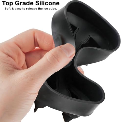 2 Pack Diamond Ice Cube Tray Silicone Mold with Lid, 4 Large