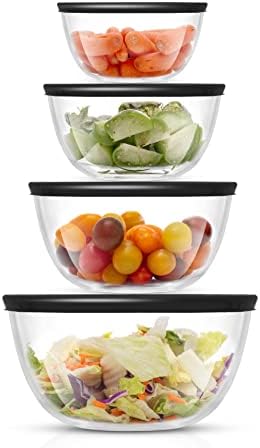 JoyJolt Kitchen Mixing Bowls - 8pc Glass with Lids Set – Neat Nesting