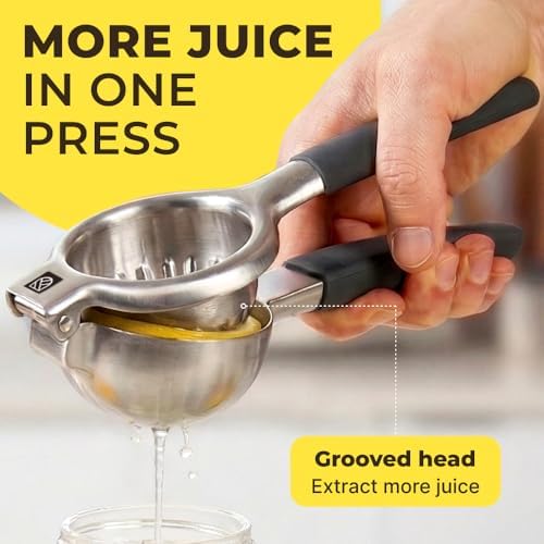 Large Stainless Steel Lemon Squeezer, Manual Citrus Press