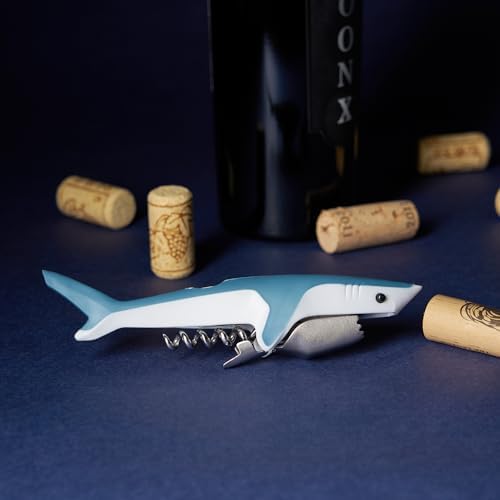 True Shark Waiters Corkscrew Wine Opener with Sharp Foil Cutter