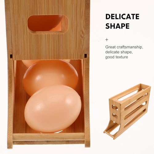 SEWACC 4-tier Automatic Rolling Egg Storage Rack for Refrigerator