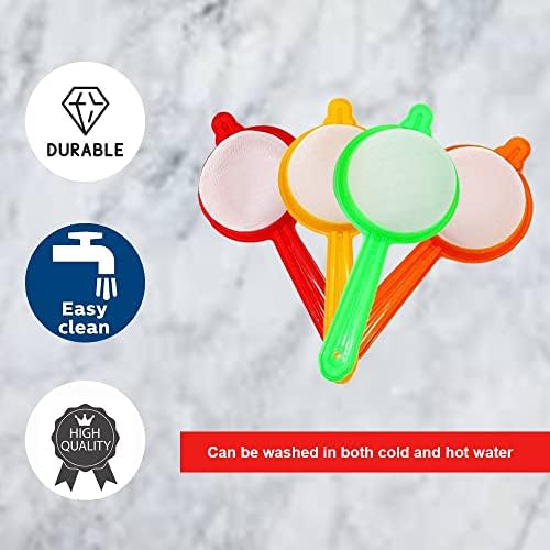Plastic Tea and Coffee Strainers, Multicolour (Set of 4) Colour May