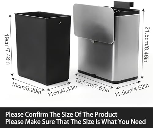 SIDIANBAN Mini Hanging Trash Can with Lid