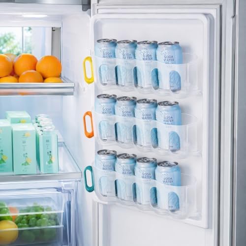 iplusmile Soda Can Organizer for Refrigerator, 3 Pack, 12 Can Holder