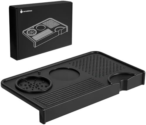 Espresso Tamping Mat, 7mm Silicone Tamper Mat for Portafilter, Black