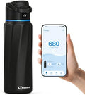 WaterH BOOST Smart Water Bottle Tracker with Reminder, Black, 32oz