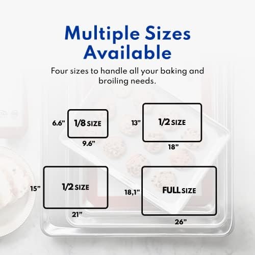 New Star Foodservice Aluminum Sheet Pan, 18-Gauge 1/8 Size, 9.6x6.6x1"