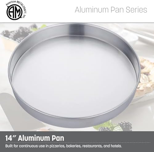 American Metalcraft A80142 Straight-Sided Aluminum Pan - 14 Inch