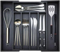 Expandable Large Kitchen Silverware Drawer Organizer Bamboo Utensil