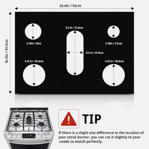 2 Pack Stove Covers, Gas Range Protectors for Samsung Gas Range Stove