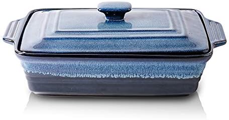 KOOV Ceramic Casserole Dish with Lid, 9 x 13 Inches