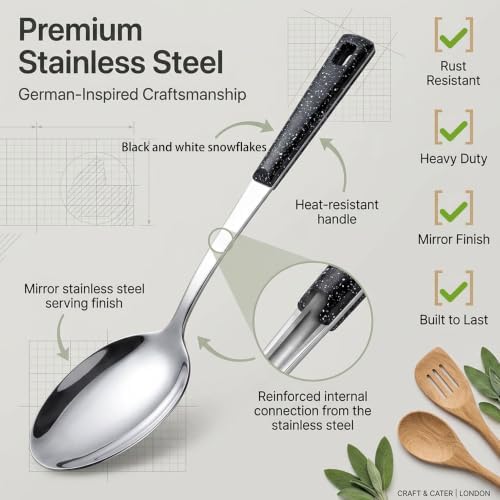 Stainless Steel Serving Spoon Set, 11-Inch Large Serving Utensils