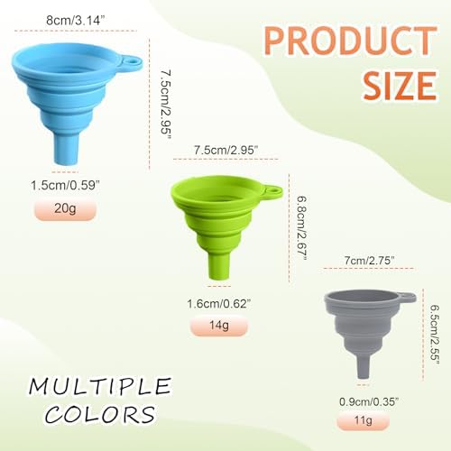 Kitchen Funnel Set, 2026 New Food Grade Silicone Collapsible Funnels