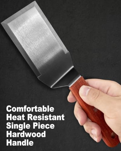 Solid Stainless Steel Griddle Spatula Burger Turner,Blade:5.3"L×2.8"W