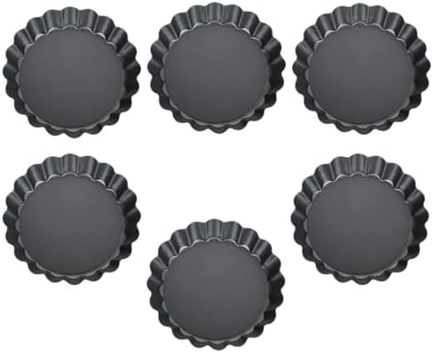 6pcs 10cm Non-stick round Chrysanthemum Pie Pan Set with Removable