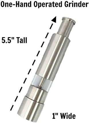 Grind Gourmet Pump & Grind Salt and Pepper Grinder Set