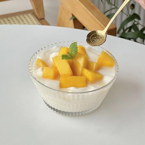 12 Pack Small Glass Bowls Set, 12 Oz Fluted Prep Dessert Bowls