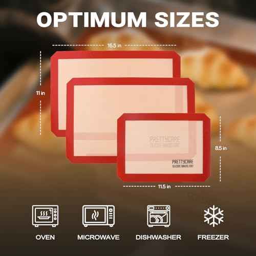 Silicone Baking Mat Set by PrettyCare