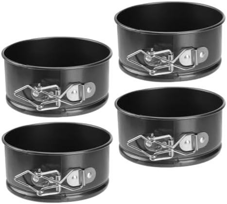 4pcs Mini round Cake Pan Set, Carbon Steel, Easy Release