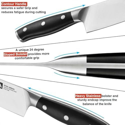 Klaus Meyer Stahl 19-Piece German Steel Knife Block Set