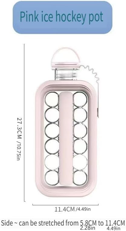 2-in-1 1.2L Ice Ball Maker Water Bottle, Leak Proof Silicone Ice Mold