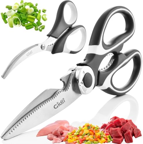 Gidli Kitchen Shears & Seafood Scissors Set - Lifetime Replace.