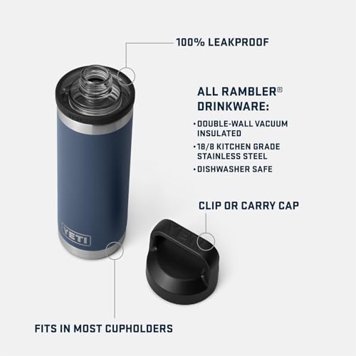 YETI Rambler 18 oz Bottle, Vacuum Insulated, Stainless Steel with Chug