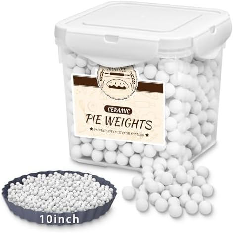 MOBYKE 2.2 LB Ceramic Pie Weights, Reusable Baking Beads for Pie Crust