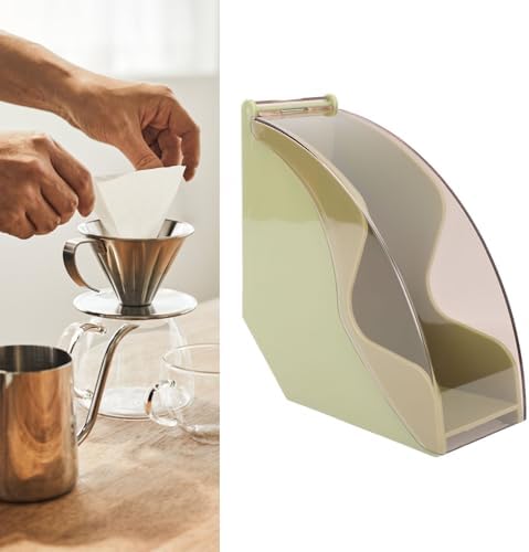 aqxreight Fan Shape Box for Coffee, Compact Acrylic Storage Container