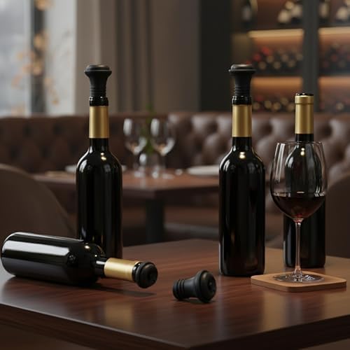JATA HOGAR HVIN2215 Wine Stopper - Set of 4 Silicone Vacuum Stopper