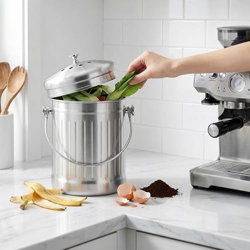 1.3 Gal Kitchen Countertop Compost Bin