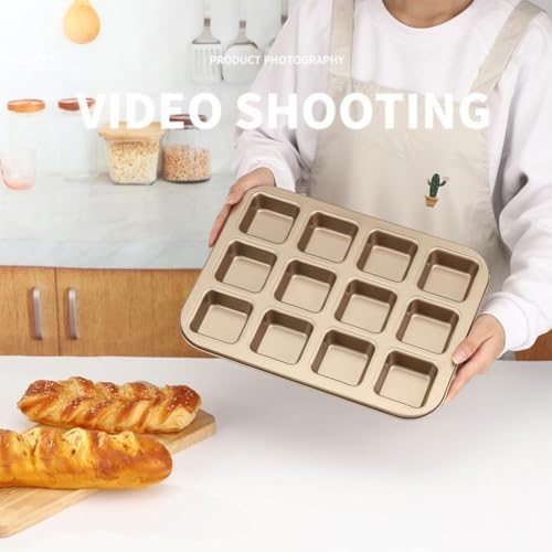 Brownie Pan with Dividers, All Edges Square Cupcake Brownie Pans, Non